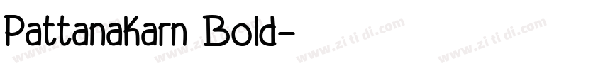 Pattanakarn Bold字体转换